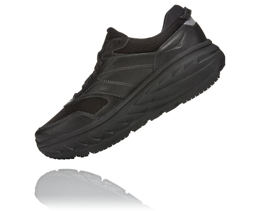 Running Shoes Mens - Hoka One One Bondi L - Black - IHUPETY-10